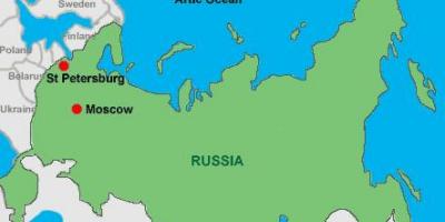 ماسکو اور سینٹ پیٹرز برگ کا نقشہ