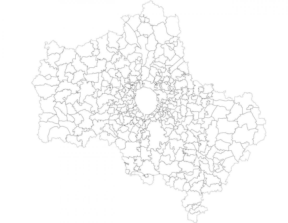سے Moskva بلدیات کا نقشہ