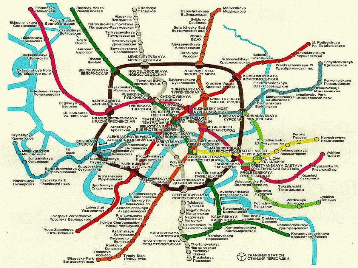ماسکو ریل کا نقشہ