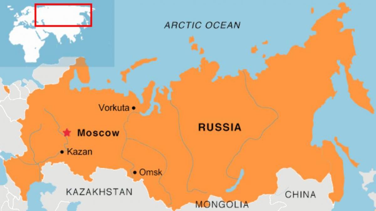 ماسکو پر محل وقوع کا نقشہ