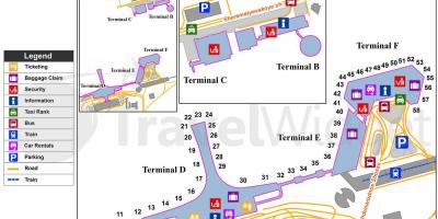 ماسکو کے دوسرے دورے ہوائی اڈے کا نقشہ