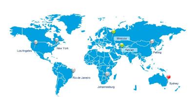ماسکو روس پر دنیا کے نقشے