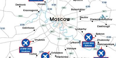 نقشہ ماسکو کے ہوائی اڈوں